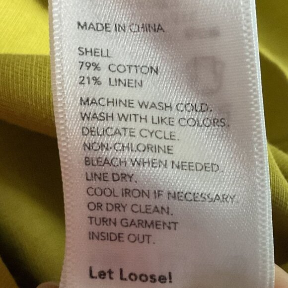 Kate Spade Saturday Midi Dress, Medium, Cotton/Linen Blend, Chartreuse - Picture 11 of 16